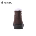 Designer Fur Winter Ankle High Cut Brown Boots For Men Outdoor